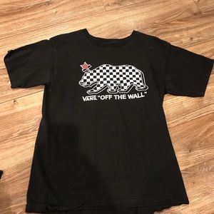 BLACK VANS OFF THE WALL SHIRT